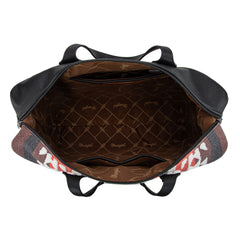 WG275-5110   Wrangler Sherpa Aztec Canvas Duffle Bag - Black