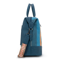 WG275-5110   Wrangler Sherpa Aztec Canvas Duffle Bag - Jean