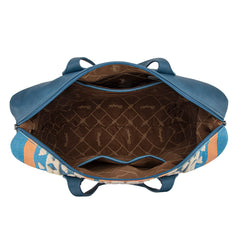 WG275-5110   Wrangler Sherpa Aztec Canvas Duffle Bag - Jean