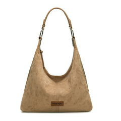 WG276-9182  Wrangler Floral Tooled Hobo Bag with Pouch-Khaki