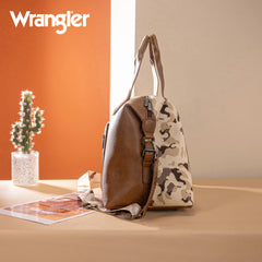 WG286-5110 Wrangler Camo Print Collection Duffle Bag -Brown