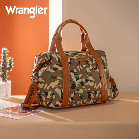WG286-5110 Wrangler Camo Print Collection Duffle Bag -Green