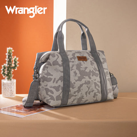 WG286-5110 Wrangler Camo Print Collection Duffle Bag -Grey