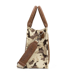 WG286-8120S  Wrangler Camo Print Concealed Carry Tote/Crossbody -Brown