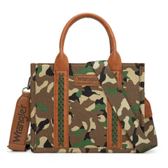 WG286-8120S  Wrangler Camo Print Concealed Carry Tote/Crossbody -Green