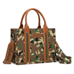 WG286-8120S  Wrangler Camo Print Concealed Carry Tote/Crossbody -Green