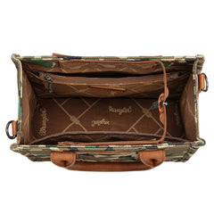 WG286-8120S  Wrangler Camo Print Concealed Carry Tote/Crossbody -Green