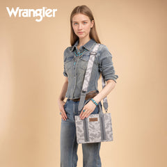 WG286-8120S  Wrangler Camo Print Concealed Carry Tote/Crossbody -Grey