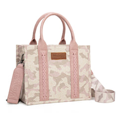 WG286-8120S  Wrangler Camo Print Concealed Carry Tote/Crossbody - Pink