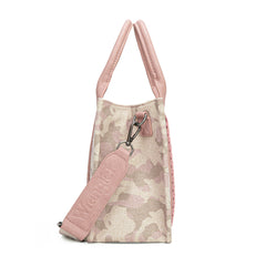 WG286-8120S  Wrangler Camo Print Concealed Carry Tote/Crossbody - Pink