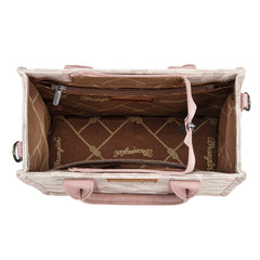 WG286-8120S  Wrangler Camo Print Concealed Carry Tote/Crossbody - Pink