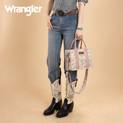 WG286-8120S  Wrangler Camo Print Concealed Carry Tote/Crossbody - Pink