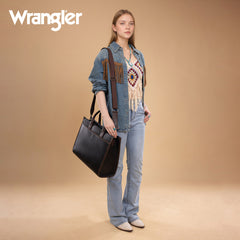 WG288-8119  Wrangler Carry-All Large Tote Work Tote /Crossbody - Black