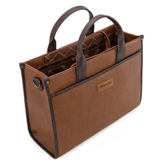 WG288-8119  Wrangler Carry-All Large Tote Work Tote /Crossbody - Brown-Coffee
