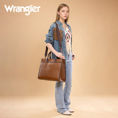 WG288-8119  Wrangler Carry-All Large Tote Work Tote /Crossbody - Brown-Coffee