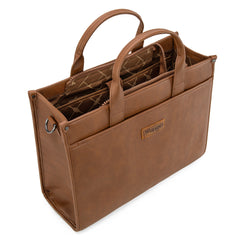 WG288-8119  Wrangler Carry-All Large Tote Work Tote /Crossbody - Brown