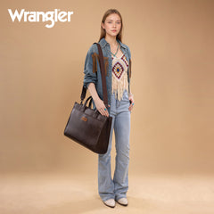 WG288-8119  Wrangler Carry-All Large Tote Work Tote /Crossbody - Coffee