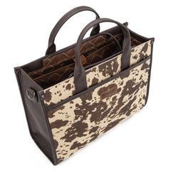 WG288-8119  Wrangler Carry-All Large Tote Work Tote /Crossbody - Cow-Coffee