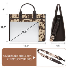 WG288-8119  Wrangler Carry-All Large Tote Work Tote /Crossbody - Cow-Coffee