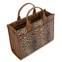 WG288-8119  Wrangler Carry-All Large Tote Work Tote /Crossbody - Leopard