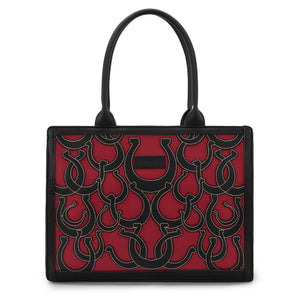 WG292-8110BK Wrangler Horseshoe Cutout Carry-All Large Tote Bag - Black
