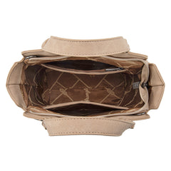 WG296-8014TN   Wrangler Leopard Print Braided Handle Tote/Crossbody - Tan