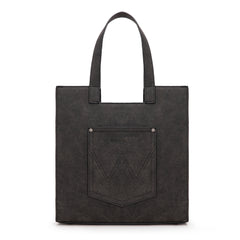 WG296-8900BK   Wrangler Leopard Print Tote Bag- Black