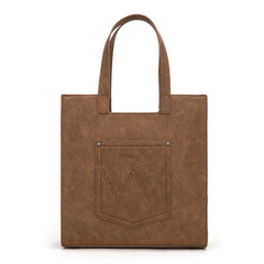 WG296-8900BR    Wrangler Leopard Print Tote Bag- Brown