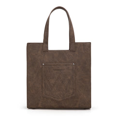 WG296-8900CF    Wrangler Leopard Print Tote Bag- Coffee