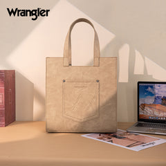 WG296-8900TN    Wrangler Leopard Print Tote Bag- Tan