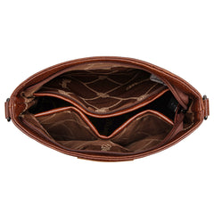 WG297G-8360BR  Wrangler Aztec Print Crossbody Bag -Brown