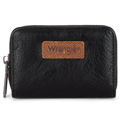 WG3-0056  Wrangler 3PCs Set Mini Top Handle Crossbody/Wallet/Card Case Set - Black