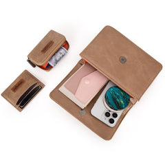 WG3-0056  Wrangler 3PCs Set Mini Top Handle Crossbody/Wallet/Card Case Set - Khaki
