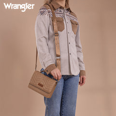 WG3-0056  Wrangler 3PCs Set Mini Top Handle Crossbody/Wallet/Card Case Set - Khaki