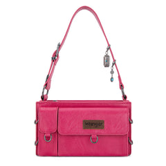 WG300-523  Wrangler Buckle Charm Small Shoulder Bag - Hot Pink