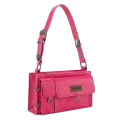 WG300-523  Wrangler Buckle Charm Small Shoulder Bag - Hot Pink