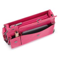 WG300-523  Wrangler Buckle Charm Small Shoulder Bag - Hot Pink
