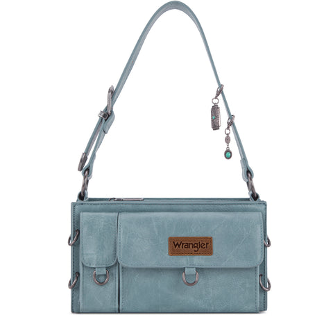 WG300-523  Wrangler Buckle Charm Small Shoulder Bag - Jean