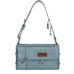 WG300-523  Wrangler Buckle Charm Small Shoulder Bag - Jean