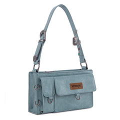 WG300-523  Wrangler Buckle Charm Small Shoulder Bag - Jean