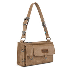 WG300-523  Wrangler Buckle Charm Small Shoulder Bag - Khaki
