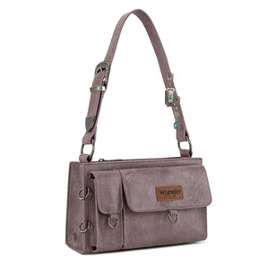 WG300-523 Wrangler Buckle Charm Small Shoulder Bag - Purple