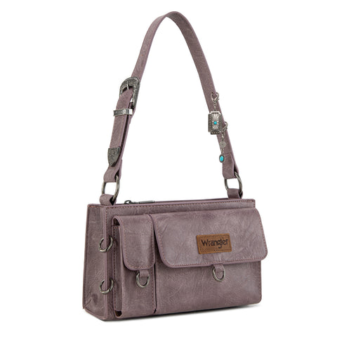 WG300-523  Wrangler Buckle Charm Small Shoulder Bag - Purple