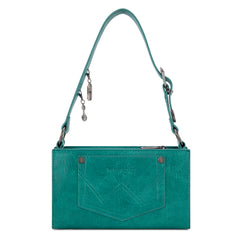 WG300-523  Wrangler Buckle Charm Small Shoulder Bag - Turquoise