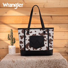 WG301-2002  Wrangler Cow Print Tote