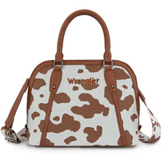 WG301-818  Wrangler Cow Print Satchel/ Crossbody
