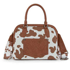 WG301-818  Wrangler Cow Print Satchel/ Crossbody