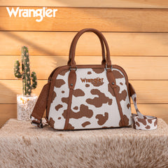 WG301-818  Wrangler Cow Print Satchel/ Crossbody