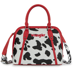 WG301-818  Wrangler Cow Print Satchel/ Crossbody