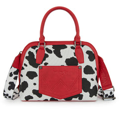 WG301-818  Wrangler Cow Print Satchel/ Crossbody